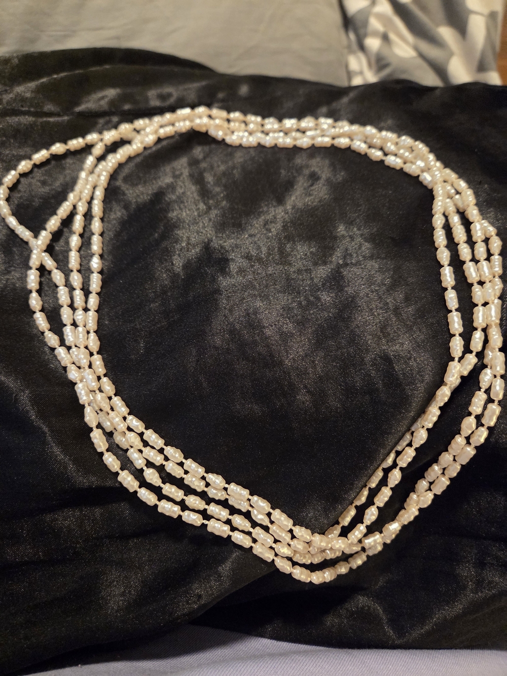 Multi-Strand White Baroque Pearl Bead Necklace - Women's Costume Jewelry